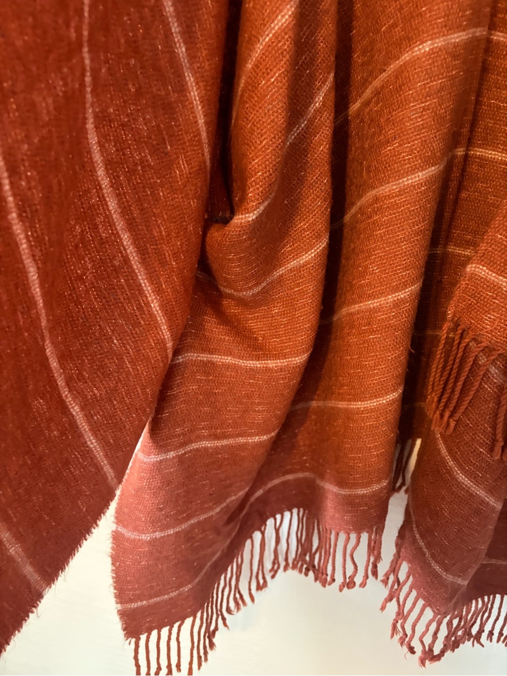 Universal Thread Rust Open-Front Fringe Poncho - Picture 11 of 16